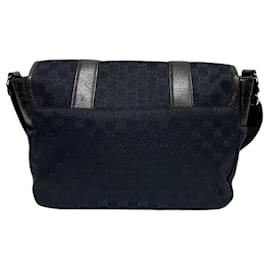Gucci-Gucci GG Pattern Shoulder Bag-Black