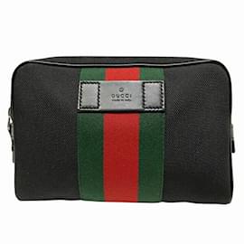 Gucci-GUCCI Sherry Line 630919 Bag Waist Pouch-Black