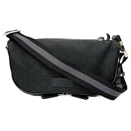 Gucci-Gucci GG Nylon Line Body Bag-Black