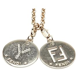 Fendi-Fendi FF Logo Rhinestone Bracelet Gold-Golden