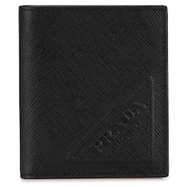 Prada-Prada Saffiano Leather Bifold Wallet 2MO004-Black