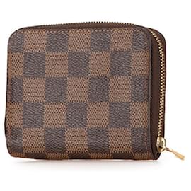 Louis Vuitton-Louis Vuitton Damier Zippy Coin Purse N63070-Brown