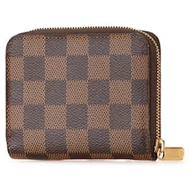 Louis Vuitton-Louis Vuitton Damier Zippy Coin Purse N63070-Brown