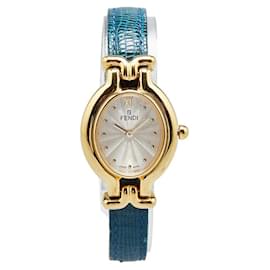 Fendi-Fendi 640L Quartz Watch Stainless Steel Leather-White