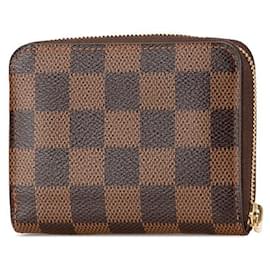 Louis Vuitton-Louis Vuitton Damier Zippy Coin Purse N63070-Brown