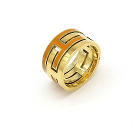 Hermès Hermes Move Ash Ring Silver Gold Orange