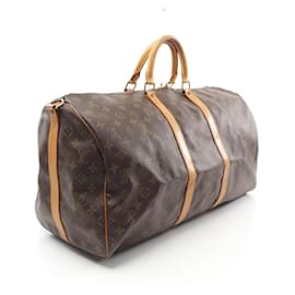 Louis Vuitton-Louis Vuitton Keepall Bandouliere 55 Boston Bag M41414-Brown