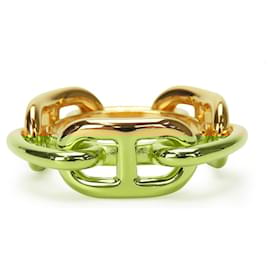 Hermès-Anneau de foulard Hermes Chne métal foncé or-Doré