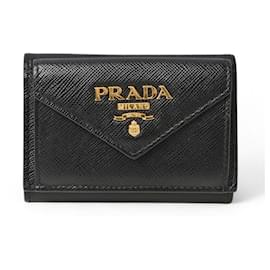 Prada-Prada Saffiano Leather Mini Wallet-Black
