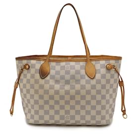 Louis Vuitton-Louis Vuitton Damier Azur Neverfull PM Tote Bag-White