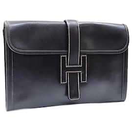 Hermès-Hermes Jige PM Clutch Bag-Black