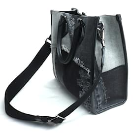 Dolce & Gabbana-Dolce & Gabbana Small Denim Patchwork Shoulder Bag-Black