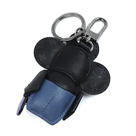 Louis Vuitton-Louis Vuitton Bijoux Sac Vivienne Skateboard Keychain-Black,Silvery,Blue