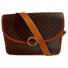 Céline-Celine Macadam Pattern DM92 Shoulder Bag-Brown