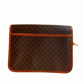 Céline-Celine Macadam Pattern DM92 Shoulder Bag-Brown