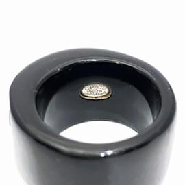 Chanel-Chanel Rhinestone Band Ring-Black