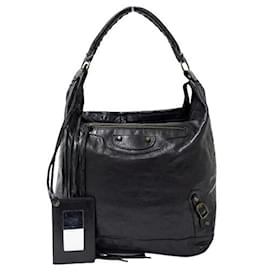 Balenciaga-Balenciaga Women's Shoulder Bag The Day Leather Black-Black