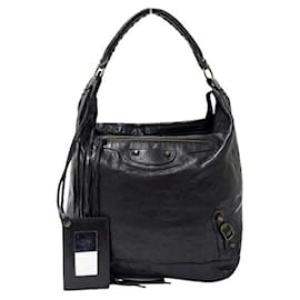 Balenciaga-Balenciaga Women's Shoulder Bag The Day Leather Black-Black