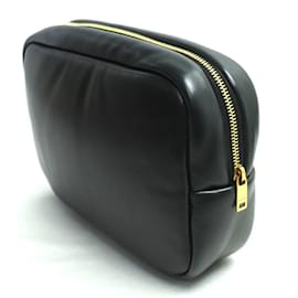 Yves Saint Laurent-Yves Saint Laurent Cassandra Pouch Clutch Bag-Black