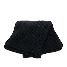 Hermès-Hermes Navy Cashmere Stole-Navy blue