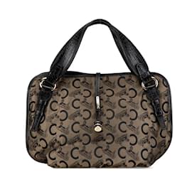 Céline-Celine C Macadam Bittersweet Tote Bag-Black,Khaki