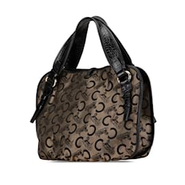 Céline-Celine C Macadam Bittersweet Tote Bag-Black,Khaki