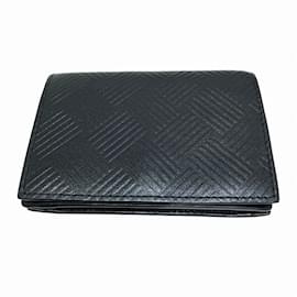 Bottega Veneta-Bottega Veneta Embossed Intrecciato Business Card Holder-Black