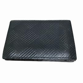 Bottega Veneta-Bottega Veneta Embossed Intrecciato Business Card Holder-Black