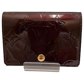 Louis Vuitton-Louis Vuitton Vernis Envelope Business Card Holder-Red