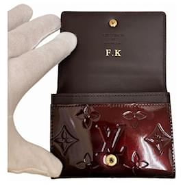 Louis Vuitton-Louis Vuitton Vernis Envelope Business Card Holder-Red