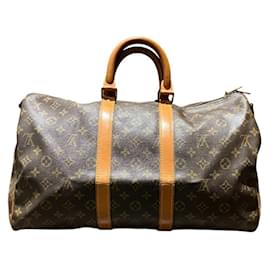 Louis Vuitton-Louis Vuitton Monogram Keepall Bandouliere 45 Bag-Brown