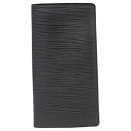 Louis Vuitton-Carteira Longa Epi Plaza M60622 Preta Louis Vuitton-Preto