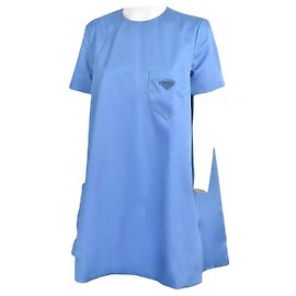 Prada Re-Nylon Minikleid Hellblau Hellblau