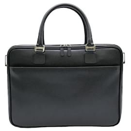 Bulgari-Bvlgari Black Leather Briefcase-Black