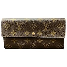 Louis Vuitton-Louis Vuitton Monogram Portefeuille Sarah Long Wallet-Brown