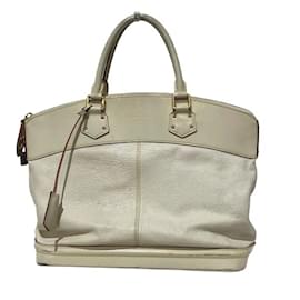Louis Vuitton-Louis Vuitton Suhali Lockit MM Handbag-White