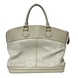 Louis Vuitton-Louis Vuitton Suhali Lockit MM Handbag-White