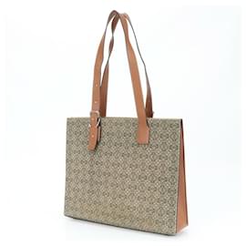 Loewe-Loewe Anagram Buckle Horizontal Leather Canvas Shoulder Bag-Green