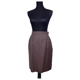Yves Saint Laurent Brown wool YSL Rive Gauche 1994 Brown