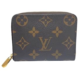 Louis Vuitton-Louis Vuitton Monogram Zippy Coin Purse-Brown,Monogram