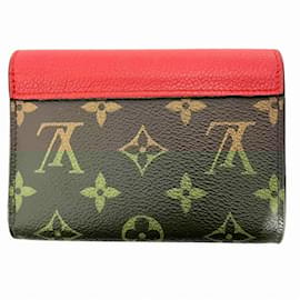 Louis Vuitton-Louis Vuitton Monogram Portefeuille Pallas Bi-fold Wallet-Brown,Red,Monogram