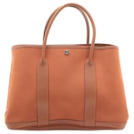 Hermès-Hermes Garden Party PM Tote Bag-Orange