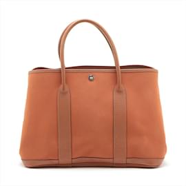 Hermès-Hermes Garden Party PM Tote Bag-Orange