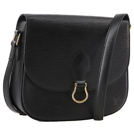 LOUIS VUITTON Epi Saint Cloud GM Schultertasche Schwarz M52192 LV Auth ep7029 Schwarz