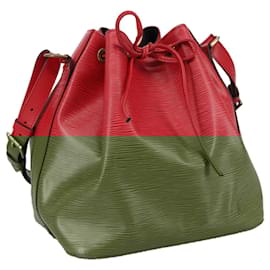 Louis Vuitton-LOUIS VUITTON Epi Petit Noe Shoulder Bag Red M44107 LV Auth 107068-Red