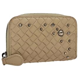 Autre Marque-BOTTEGA VENETA INTRECCIATO Coin Purse Leather Beige Auth am7335-Beige