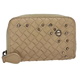 Autre Marque-BOTTEGA VENETA INTRECCIATO Coin Purse Leather Beige Auth am7335-Beige