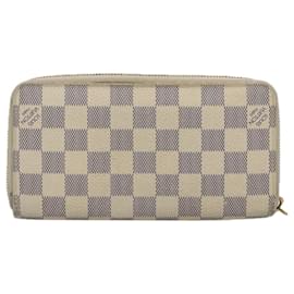 Louis Vuitton-LOUIS VUITTON Damier Azur Zippy Wallet Long Wallet N63503 LV Auth am7359-Other