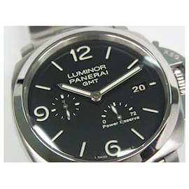 Panerai-PANERAI Luminor 1950 3 DAY'S GMT Power Reserve PAM00347 Mens-Silvery