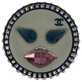 Chanel-Chanel 2016 Resin Pearl Emoji Face Brooch-Multiple colors